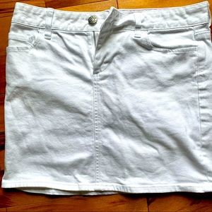 J.Crew white Denim Miniskirt